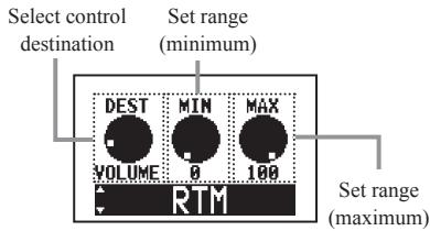 ZOOM G2NU - Set the module selector to "TOTAL" and use the effect type [] / [] keys to select "RTM." - 3
