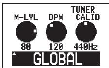 ZOOM G2NU - Open the global menus - 2