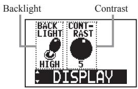 ZOOM G2NU - Set the display backlight and contrast - 1