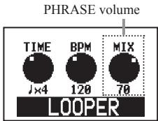 ZOOM G2NU - Adjust the phrase volume - 2