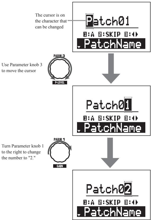 ZOOM G2NU - Change the patch name - 7