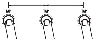 ZOOM G2NU - Set the tempo by tapping (Tap tempo) - 1