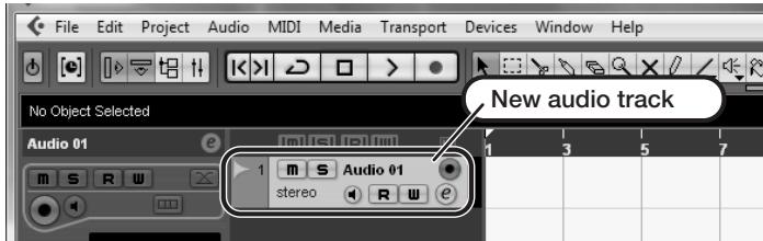 ZOOM G9.2TT - To create a new audio track, access the "Project" menu and select "Add track". In the submenu that appears, select "Audio". - 2