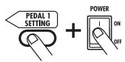 ZOOM G9.2TT - Hold down the [PEDAL 1 SETTING] key while turning on power to the unit. - 1