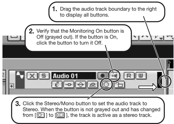 ZOOM G9.2TT - Make the following settings for the new audio track. - 1
