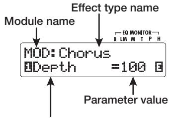 ZOOM G9.2TT - Press the effect module key for the module to edit. - 1