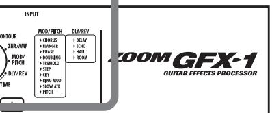 ZOOM GFX-1 - Adjust the DRIVE module gain - 2