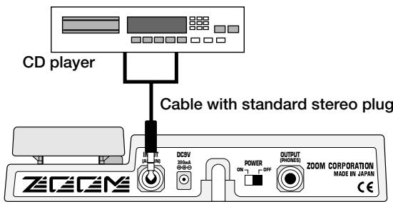 ZOOM GFX-707 - Connect the recording source to the INPUT jack of the GFX-707. - 1