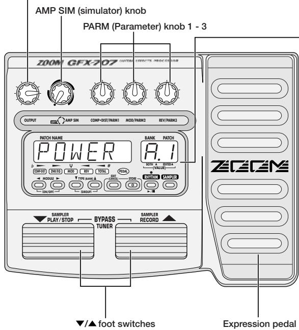 ZOOM GFX-707 - Front Panel - 1