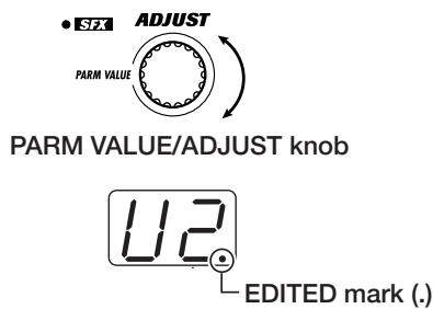 ZOOM GFX-8 - Use the PARM VALUE/ADJUST knob to change the parameter setting (or the effect). - 1