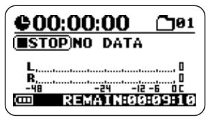 ZOOM H2 - Verify that the top screen is being shown. - 1