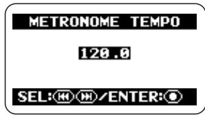 ZOOM H2 - Specify the metronome tempo. - 1