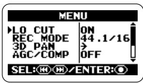 ZOOM H2 - Bring up the 4-channel mode main menu screen. - 1