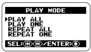 ZOOM H2 - Bring up the PLAY MODE screen. - 1