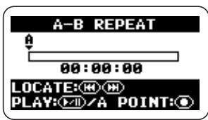ZOOM H2 - Bring up the A-B REPEAT screen. - 1