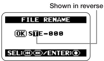 ZOOM H2 - Edit the file name. - 1