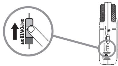 ZOOM H2 - Turn power to H2 on - 1