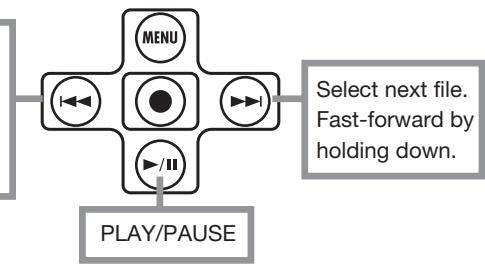 ZOOM H2 - Press (PLAY/PAUSE) key to play the recorded file - 2