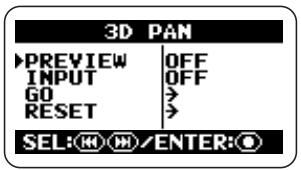 ZOOM H2 - Bring up the 3D PAN menu. - 1