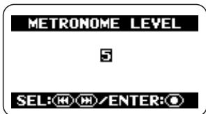 ZOOM H2 - Set the volume level for the metronome/pre-count. - 1