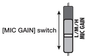 ZOOM H2 - Adjust the input sensitivity. - 1