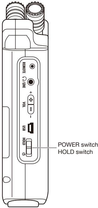 ZOOM H4NEXT - 4-1 Power On and Off, How to use power and hold switch - 1