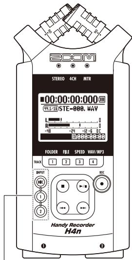 ZOOM H4NEXT - 4-4 How to use the input [MIC], [1] and [2] buttons - 1