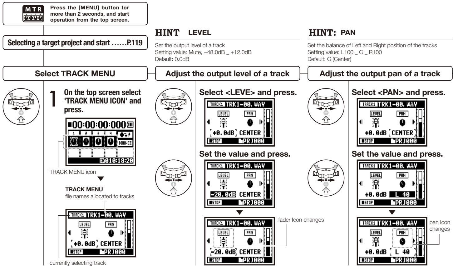 ZOOM H4NEXT - 1-07 Setting / Recording: TRACK MENU in MTR mode - 1