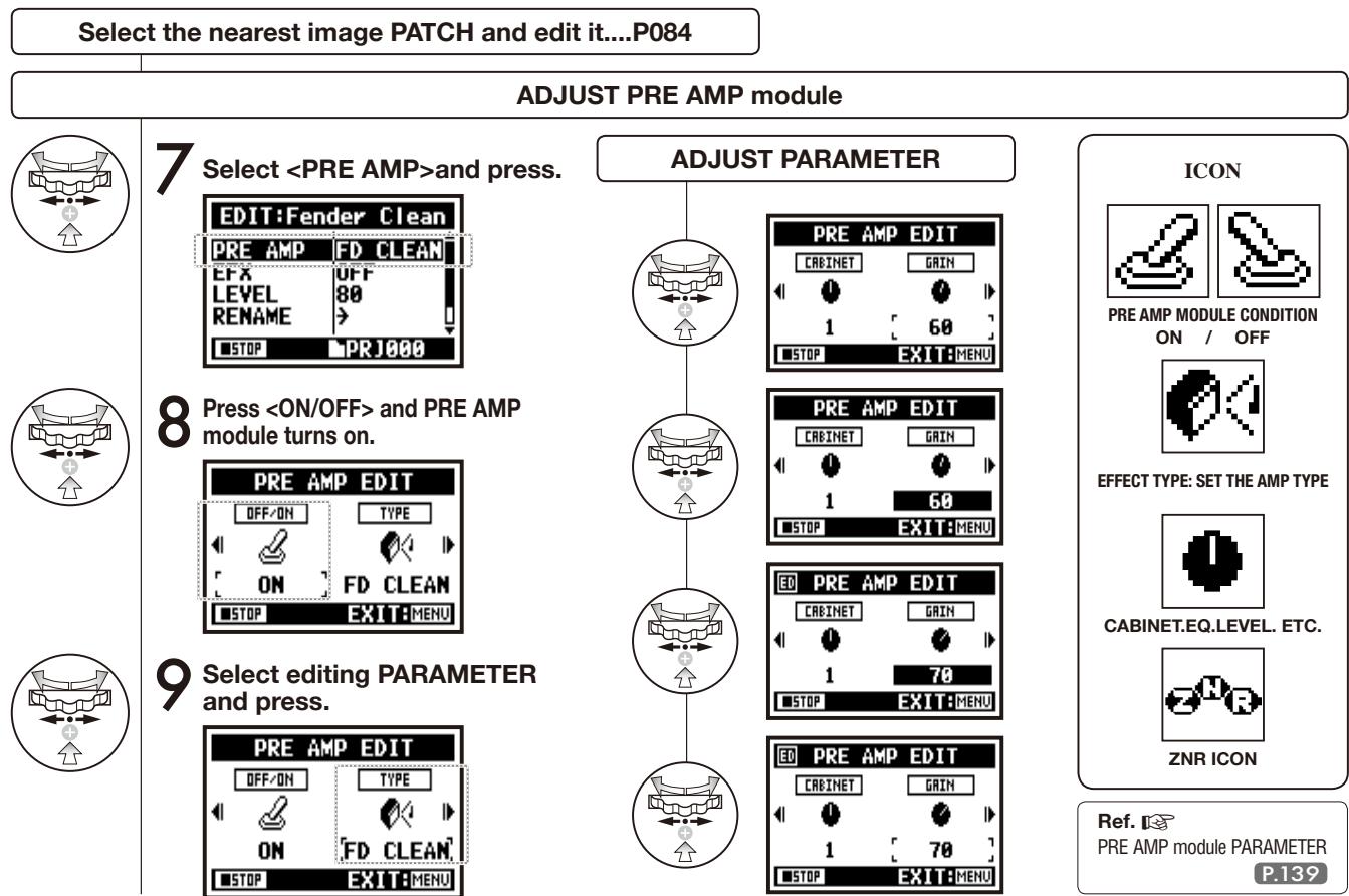 ZOOM H4NEXT - 3-03-4 Effect , editing PRE AMP modules - 1