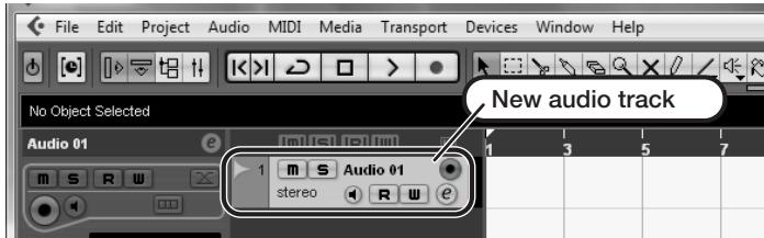 ZOOM H4NEXT - To create a new audio track, access the "Project" menu and select "Add track". In the submenu that appears, select "Audio". - 2