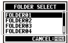 ZOOM H4NEXT - Select the moving folder(project). - 1