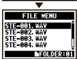 ZOOM H4NEXT - Select the moving folder(project). - 2