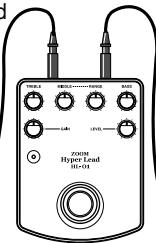 ZOOM HL-01 - Connect output cable to amplifier - 2