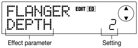 ZOOM MRS-1044 - Use the cursor [] / [] keys to select the effect parameter that you want to edit. - 1
