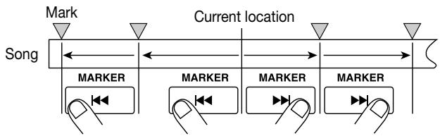ZOOM MRS-1044 - Press either the MARKER [←] or [→] key. - 1