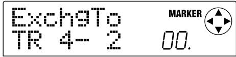 ZOOM MRS-1044 - Use the cursor [] / [] keys and the dial to specify the track/V-take that you want to exchange, and press the [ENTER] key. - 1