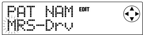 ZOOM MRS-1044 - Press the [TOTAL] key, and use the cursor [] / [] keys to make the display read "PAT NAM." - 1