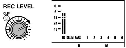 ZOOM MRS-1044 - While playing your instrument, turn the [REC LEVEL] control to adjust the recording level. - 1