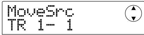 ZOOM MRS-1044 - Use the dial and the cursor [] / [] keys to specify the move-source track and V-take. - 1