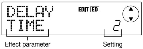 ZOOM MRS-1044 - Use the cursor [] / [] keys to select the effect parameter that you want to edit. - 1