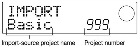 ZOOM MRS-1044 - Use the cursor [] / [] keys to make the display read "UTILITY IMPORT," and press the [ENTER] key. - 1