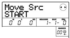 ZOOM MRS-8 - Refer to steps 1-6 of "Basic steps for range editing" to select the move source track/V-take, and press the [ENTER] key. - 1