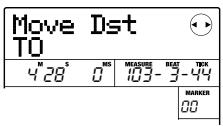 ZOOM MRS-8 - Select the move destination track/V-take in the same way as for the move source, and press the [ENTER] key. - 1