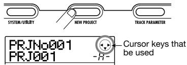 ZOOM MRS-8 - Press the [NEW PROJECT] key in the display section. - 1