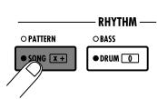 ZOOM MRS-8 - From the main screen, press the [SONG/PATTERN] key repeatedly, until the key goes out. - 1