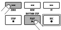 ZOOM MRS-8 - To check the recorded contents, press the ZERO [4] key and then press the PLAY [▶] key. - 1