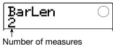 ZOOM MRS-8 - To set the number of measures of the rhythm pattern, use the cursor left/right keys to bring up the indication "PTN EDIT BarLen" on the display, and press the [ENTER] key. - 1