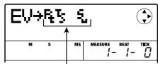 ZOOM MRS-8 - Use the cursor up key to bring up the indication "EV " on the first line of the display. - 1