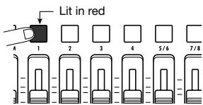 ZOOM MRS-8 - Press status key 1 repeatedly until the key is lit in red. - 1