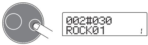ZOOM MRS-802 - Turn the dial to select the number of the rhythm pattern to be used as guide rhythm. - 1